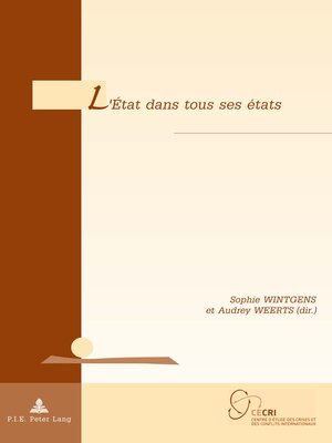 cover image of LÉtat dans tous ses états
